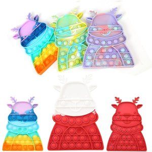 Sensory Pop It | Deer Style Christmas Pop It Easter Fidget Toys